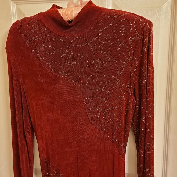 Vintage Lori Weidner Garnet Gown - Picture 13 of 14